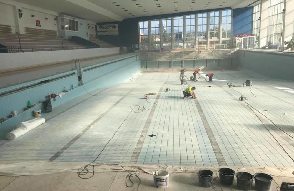 Rekonštrukcia bazéna na plavárni v Žiline - 2017, foto 1