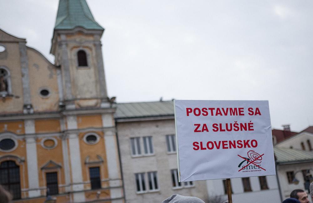 FOTO: Pochod Postavme sa za slušné Slovensko v Žiline 9. marec 2018, foto 11