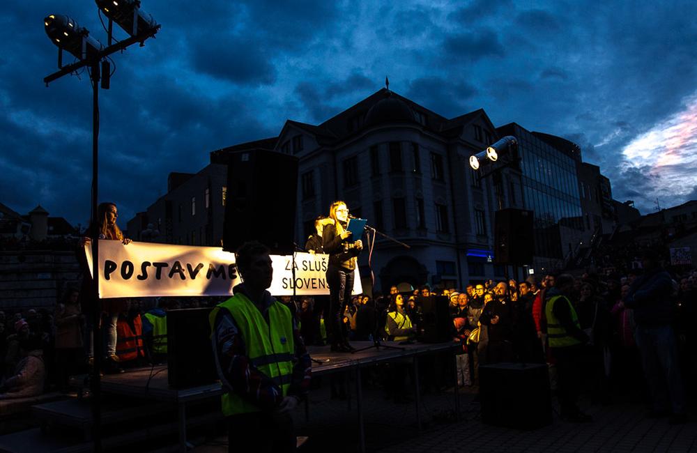 FOTO: Pochod Postavme sa za slušné Slovensko v Žiline 9. marec 2018, foto 32