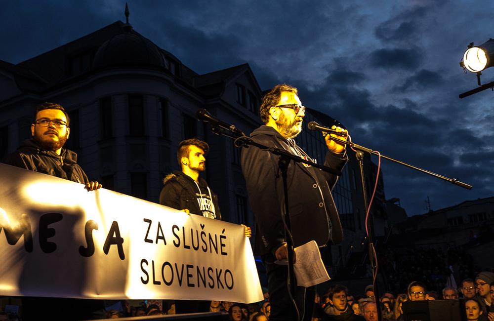 FOTO: Pochod Postavme sa za slušné Slovensko v Žiline 9. marec 2018, foto 38