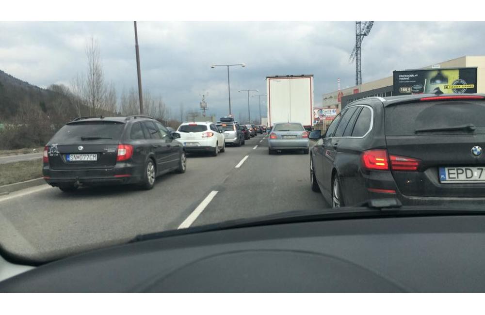Kolaps dopravy v Žiline 29.3.2018, foto 4