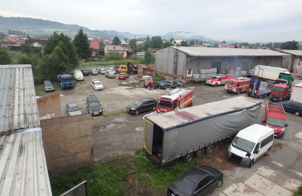 Požiar výrobnej a skladovej haly v obci Raková, okres Čadca - 21.6.2018, foto 3
