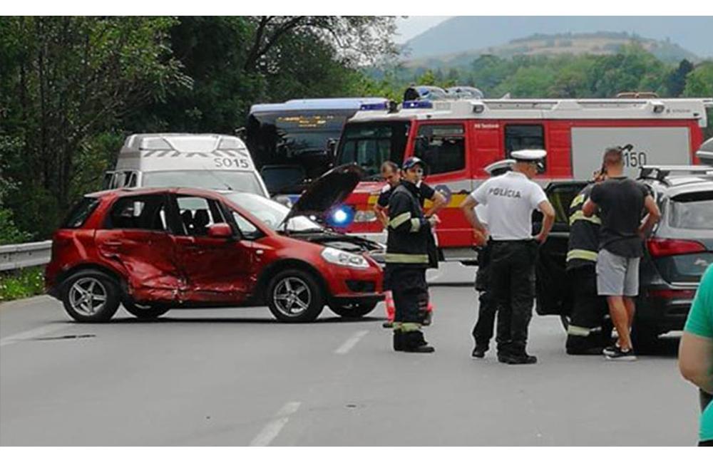 Dopravná nehoda pri obci Krasňany 14.7.2018, foto 1