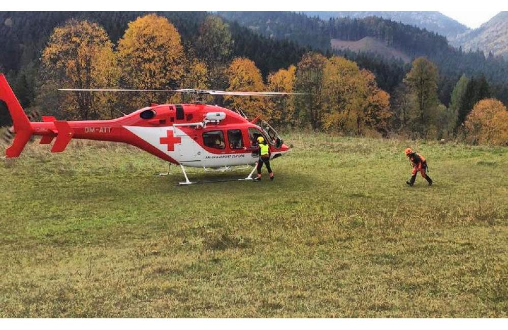 Mladý slovenský turista sa zranil v Malej Fatre 7.10.2018, foto 2