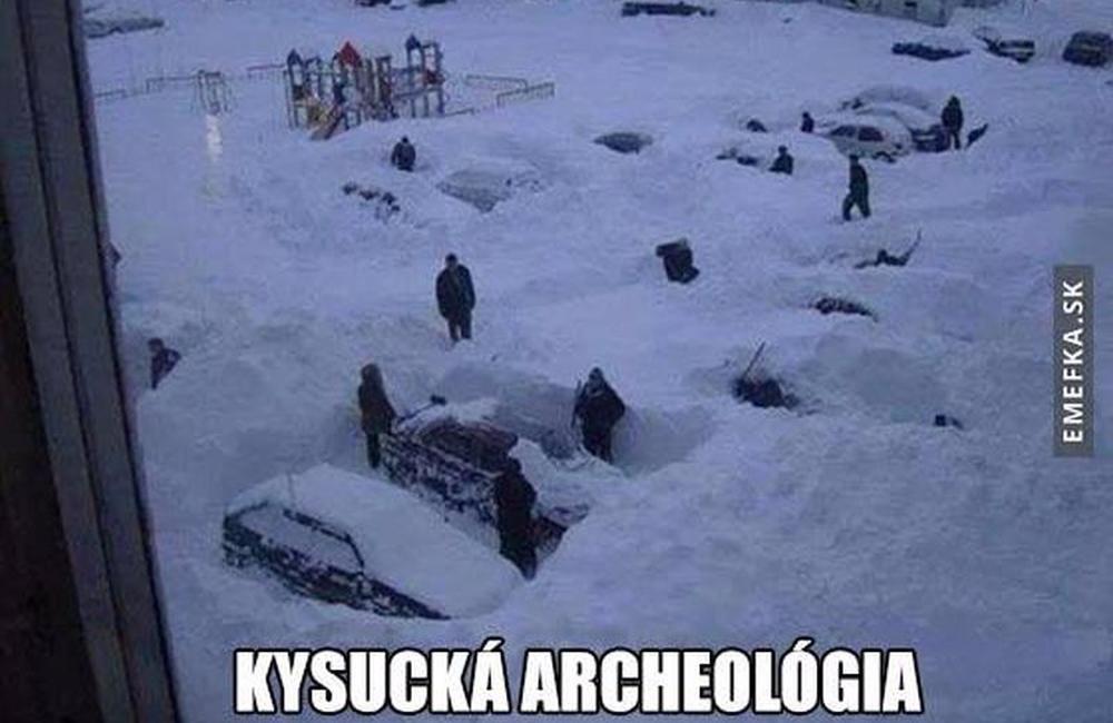 FOTO: Na tému snehovej kalamity v Žilinskom kraji vznikajú vtipné obrázky, foto 9