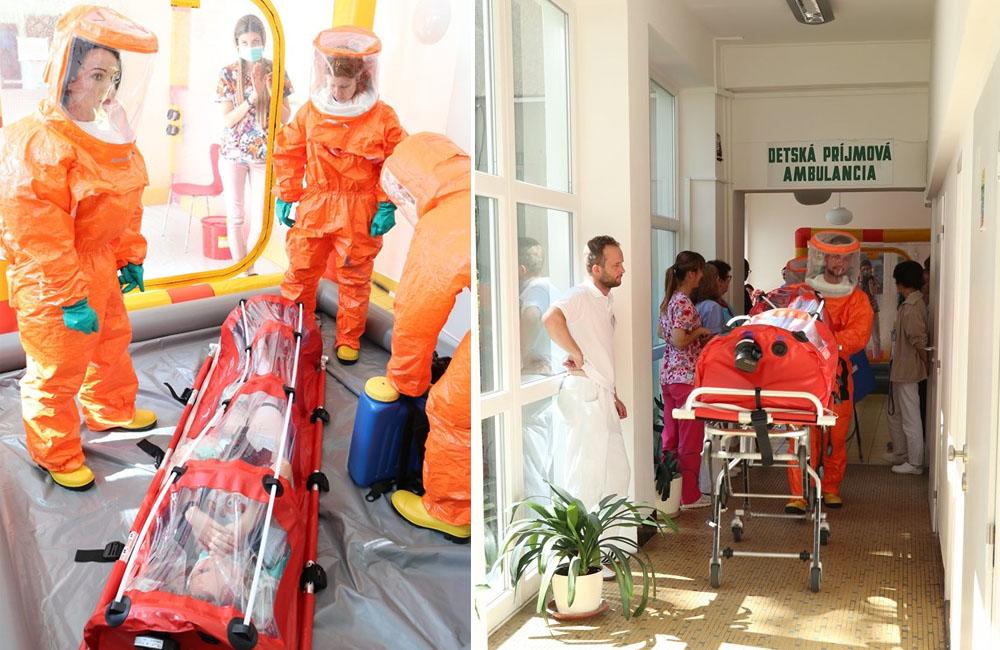 FOTO: V žilinskej nemocnici prebiehal nácvik postupu pri nebezpečnej nákaze MERS, foto 6