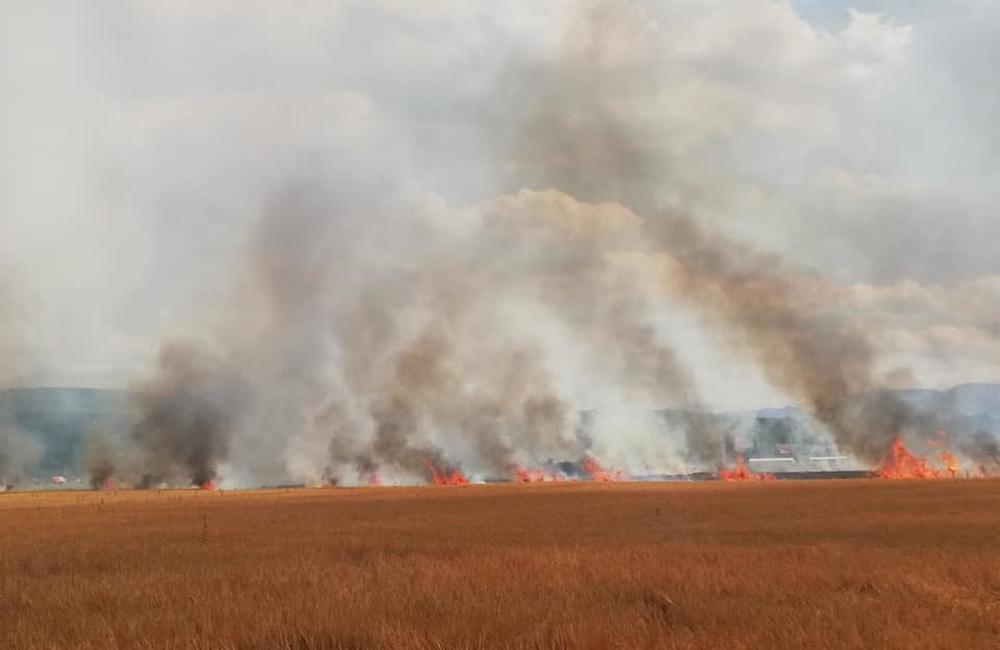 FOTO: Požiar poľa s obilím v obci Sučany 8.7.2019, foto 4