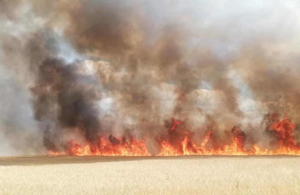FOTO: Požiar poľa s obilím v obci Sučany 8.7.2019, foto 8