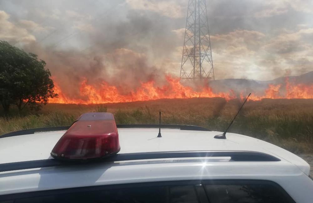 FOTO: Požiar poľa s obilím v obci Sučany 8.7.2019, foto 10