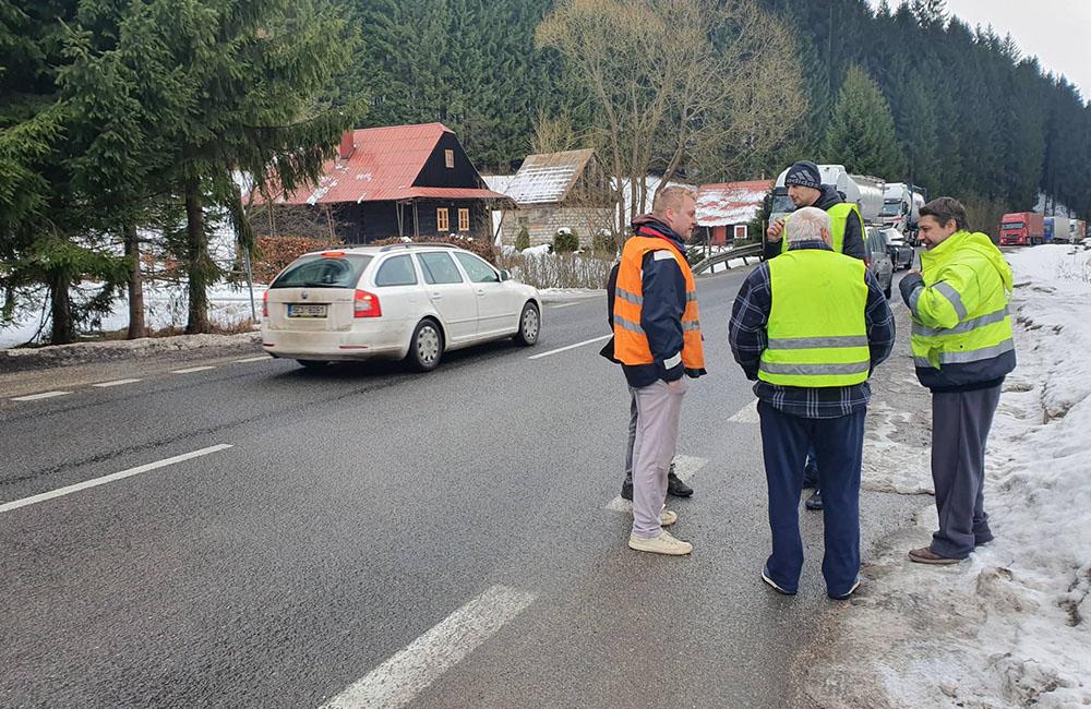 Štrajk autodopravcov v Žiline a na Makove 28.1.2020, foto 2