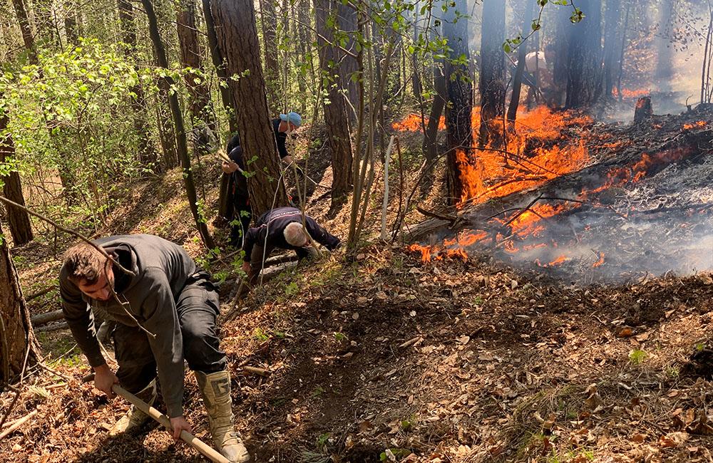 FOTO: Pri Rajeckých Tepliciach horí les, hasiči zasahujú v strmom teréne, foto 8
