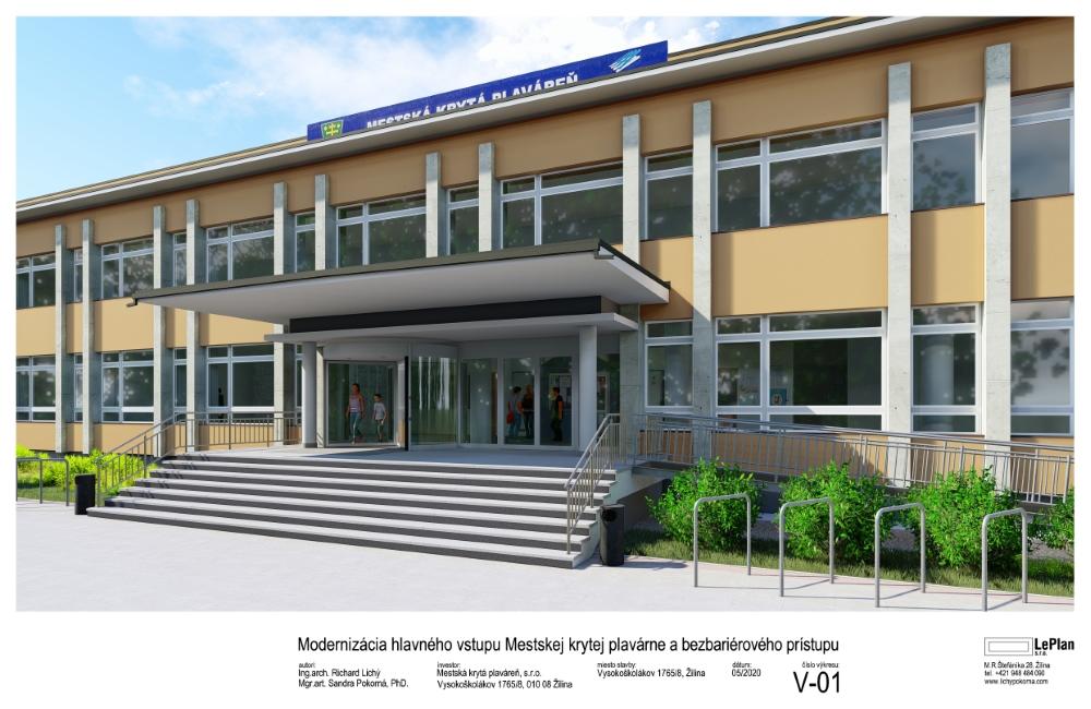 FOTO: Vizualizácia modernizácie hlavného vchodu MKP Žilina, foto 1