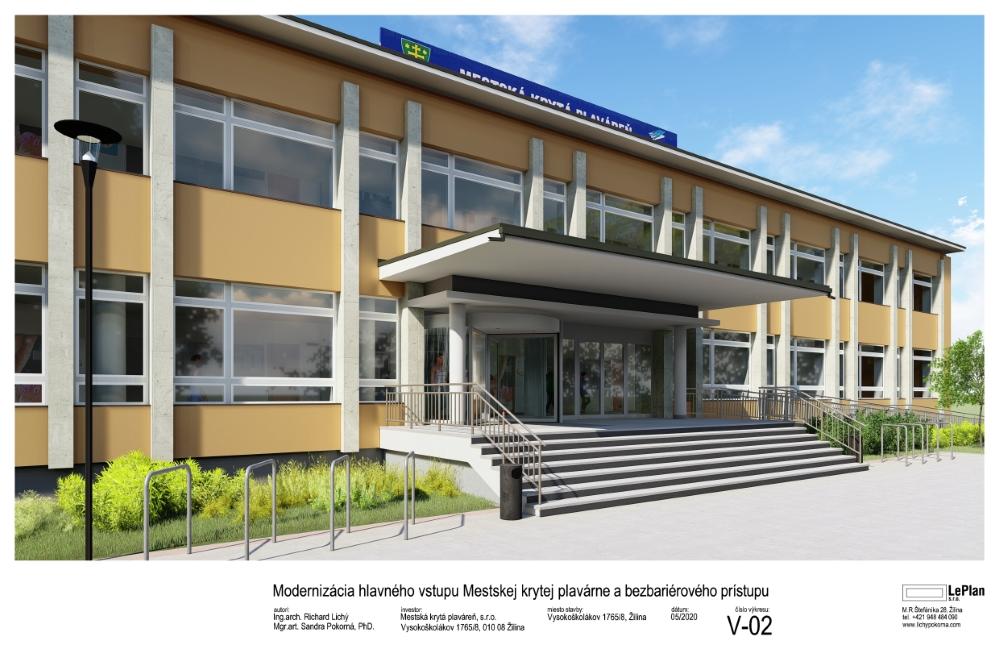 FOTO: Vizualizácia modernizácie hlavného vchodu MKP Žilina, foto 2