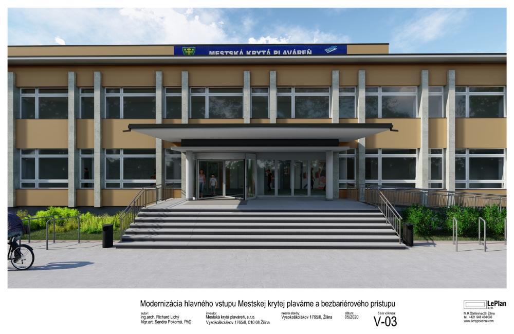 FOTO: Vizualizácia modernizácie hlavného vchodu MKP Žilina, foto 3