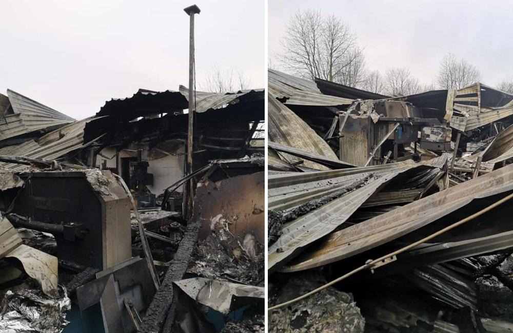 FOTO: Dnes dopoludnia došlo k požiaru haly v obci Rosina, hustý dym bolo vidieť z celého mesta, foto 12