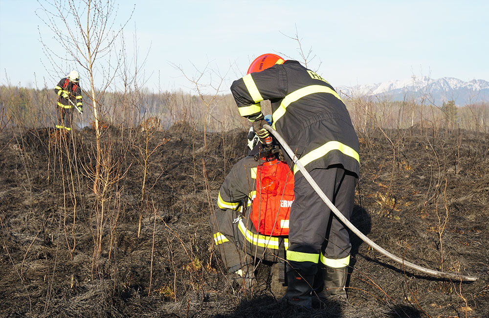 FOTO: Les medzi Rosinou a Trnovým je v plameňoch, zasahuje množstvo hasičov, foto 17