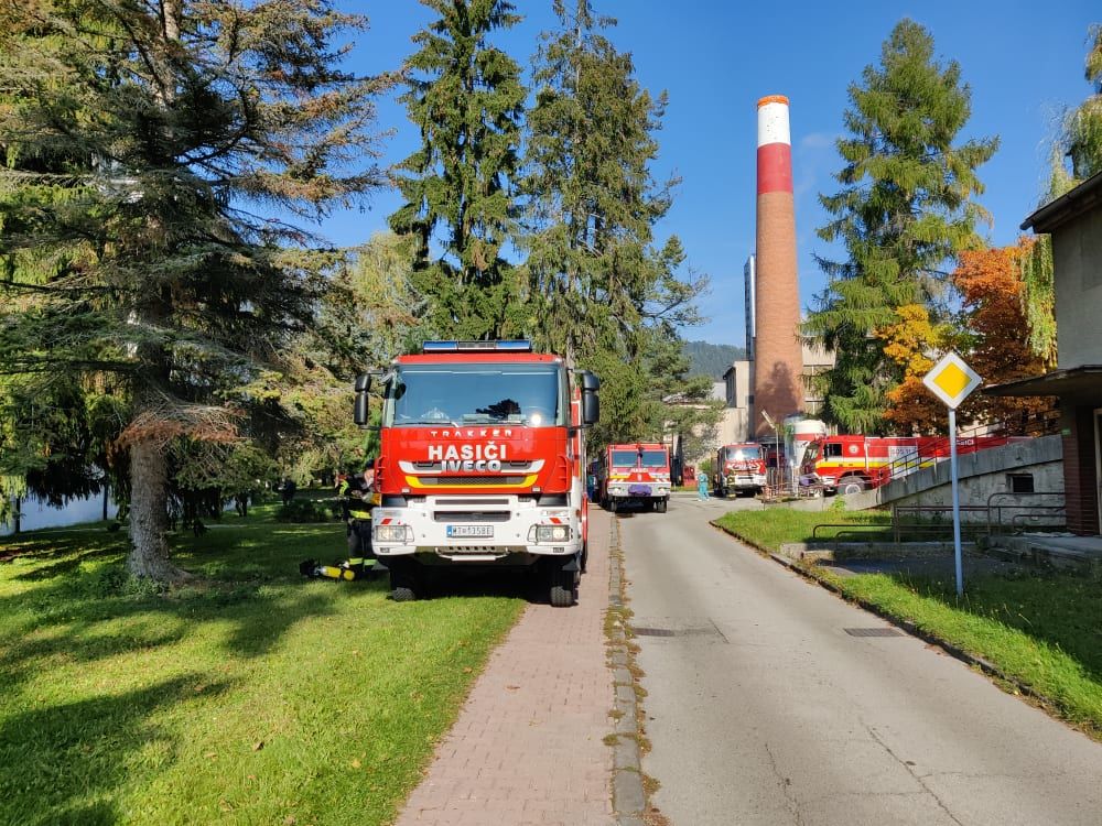 FOTO: Požiar v Ústrednej vojenskej nemocnici v Ružomberku 17.10.2021, foto 6