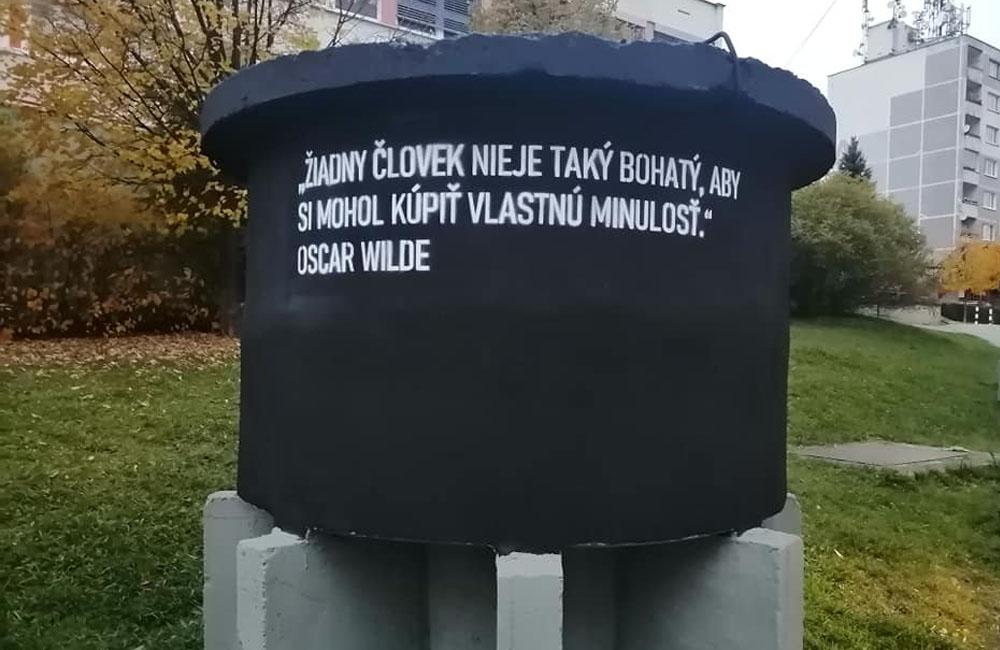 FOTO: Na sídlisku Hájik oživili neestetické betónové šachty citátmi známych osobností, foto 2