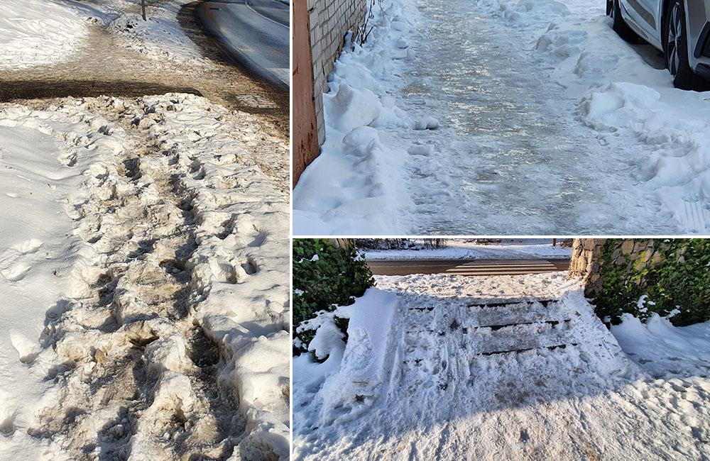 FOTO: Viaceré chodníky v Žiline sú pokryté ľadom, neočistené sú aj schodiská či zastávky MHD, foto 1