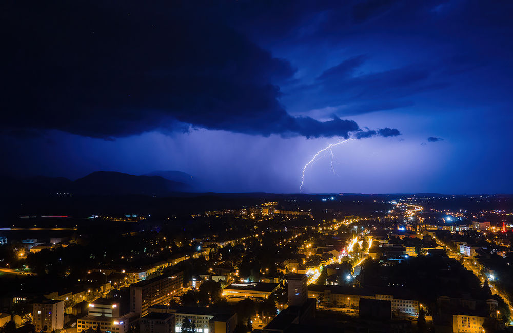FOTO: Búrka nad Martinom zachytená z drona, foto 2