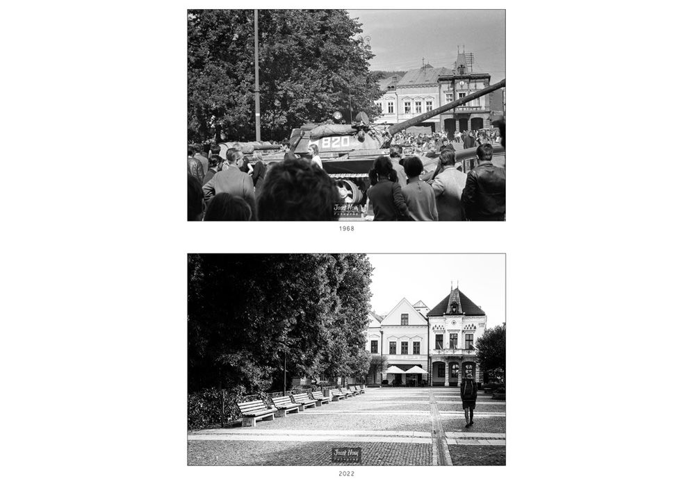 FOTO: Žilina počas invázie 21. augusta 1968 a dnes, foto 9