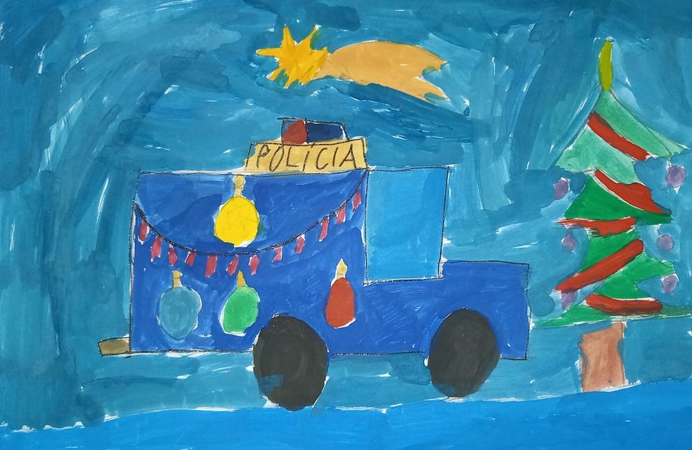 FOTO: Detské kresby vianočných policajných áut, foto 13