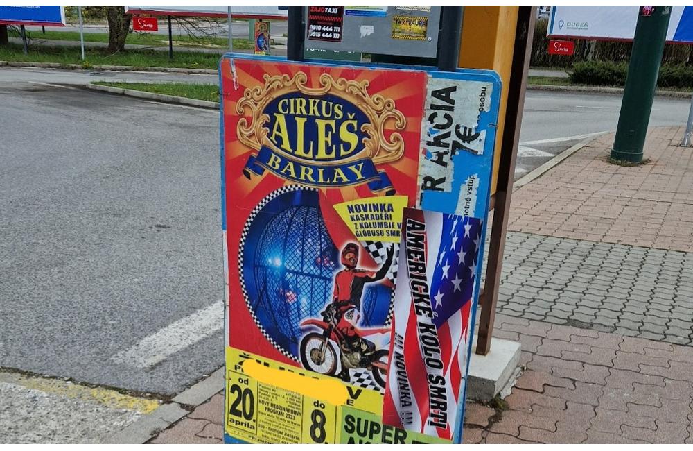 FOTO: Nelegálne reklamné pútače na cirkus v Žiline, foto 3