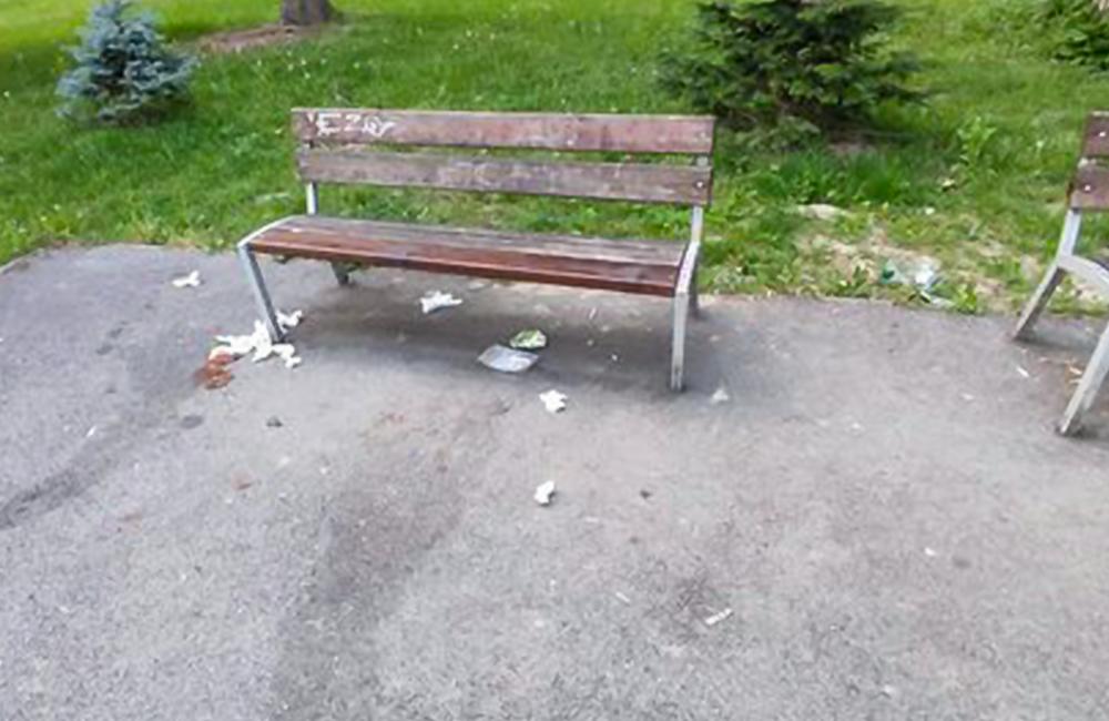FOTO: Odpad a výkaly pri lavičkách na Bajzovej ulici, foto 5