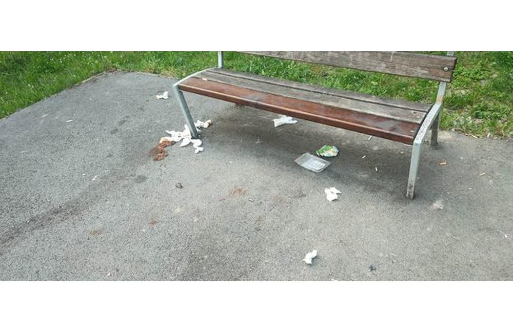 FOTO: Odpad a výkaly pri lavičkách na Bajzovej ulici, foto 3