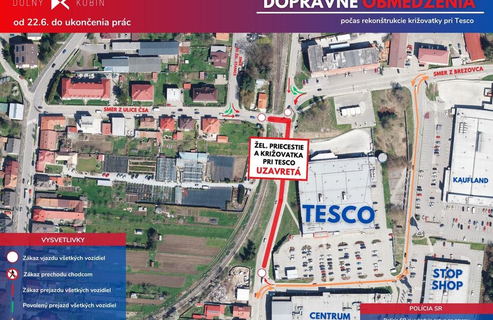 FOTO: Dopravné obmedzenia v Dolnom Kubíne, foto 2