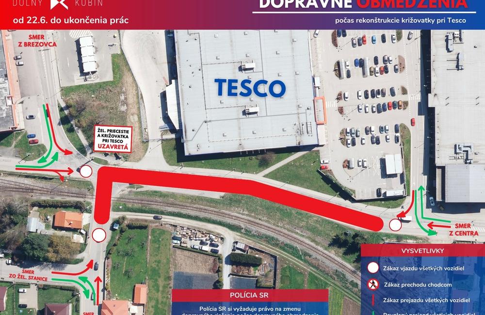 FOTO: Dopravné obmedzenia v Dolnom Kubíne, foto 4