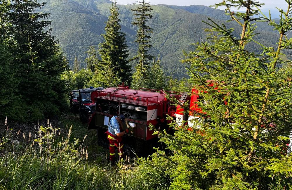 FOTO: Požiar v Nízkych Tatrách, zasahuje 17 hasičov, foto 3