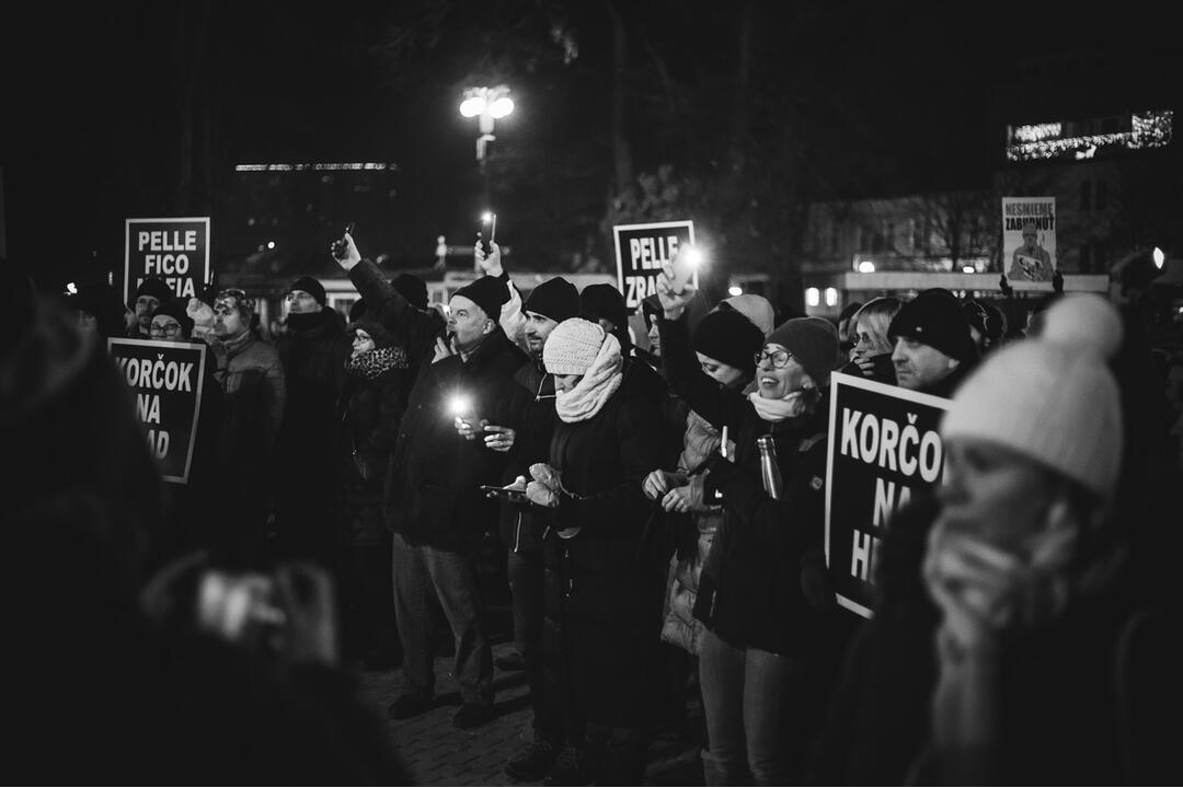 FOTO: Opozičný protest v Žiline 12. januára 2024, foto 27