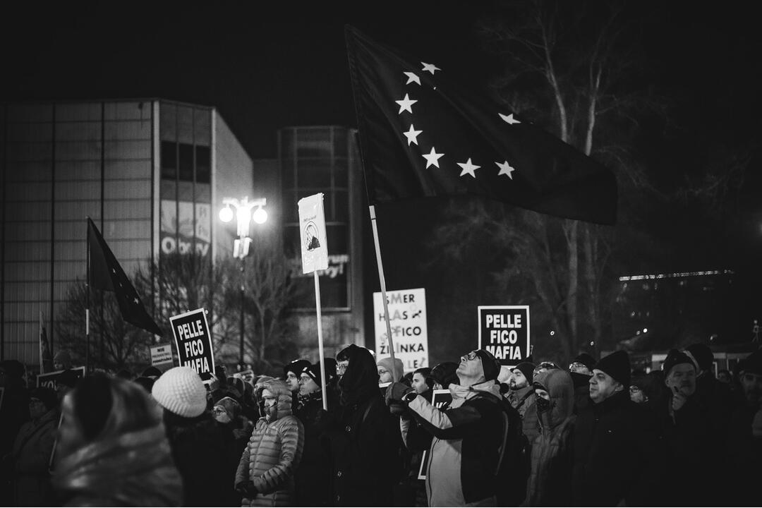 FOTO: Opozičný protest v Žiline 12. januára 2024, foto 36