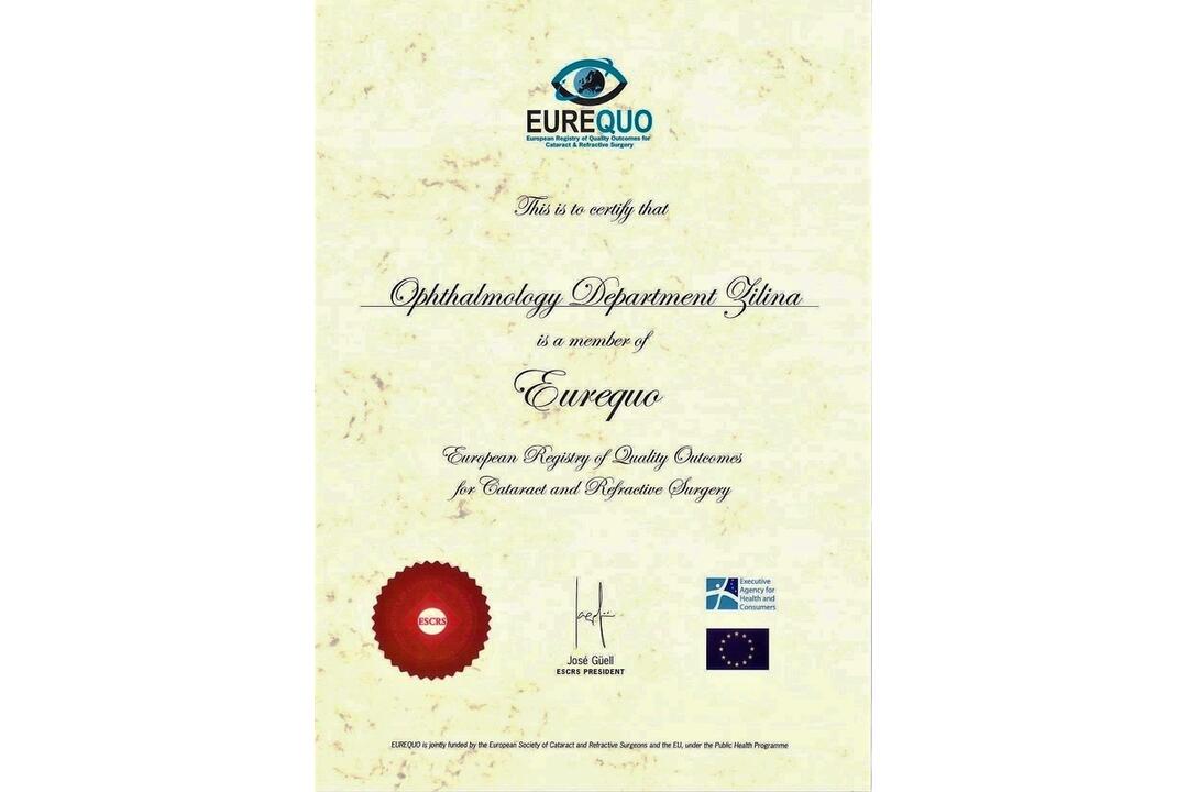 FOTO: Očné oddelenie FNsP Žilina získalo európsky certifikát, foto 4