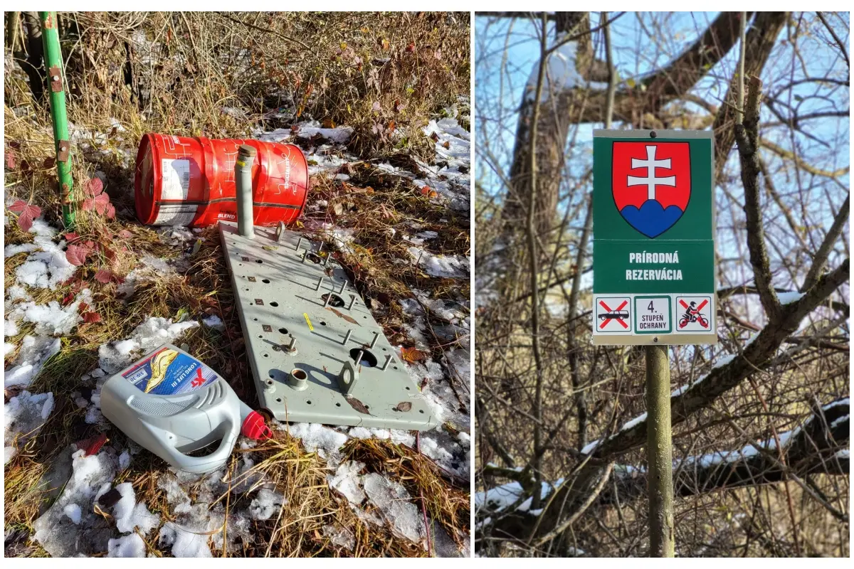FOTO: Skládka odpadu v prírodnej rezervácii, foto 1
