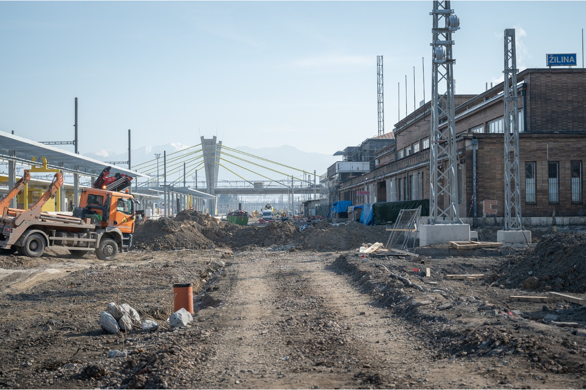 FOTO: Takto napreduje modernizácia železničného uzla Žilina vo februári 2025, foto 1