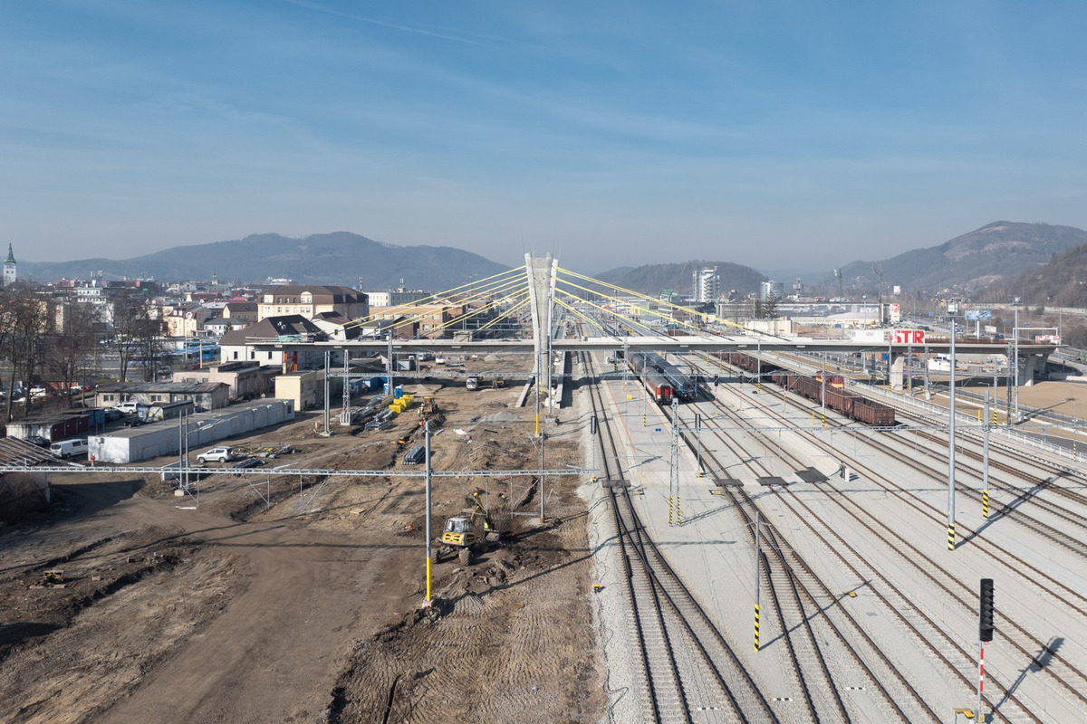FOTO: Takto napreduje modernizácia železničného uzla Žilina vo februári 2025, foto 15