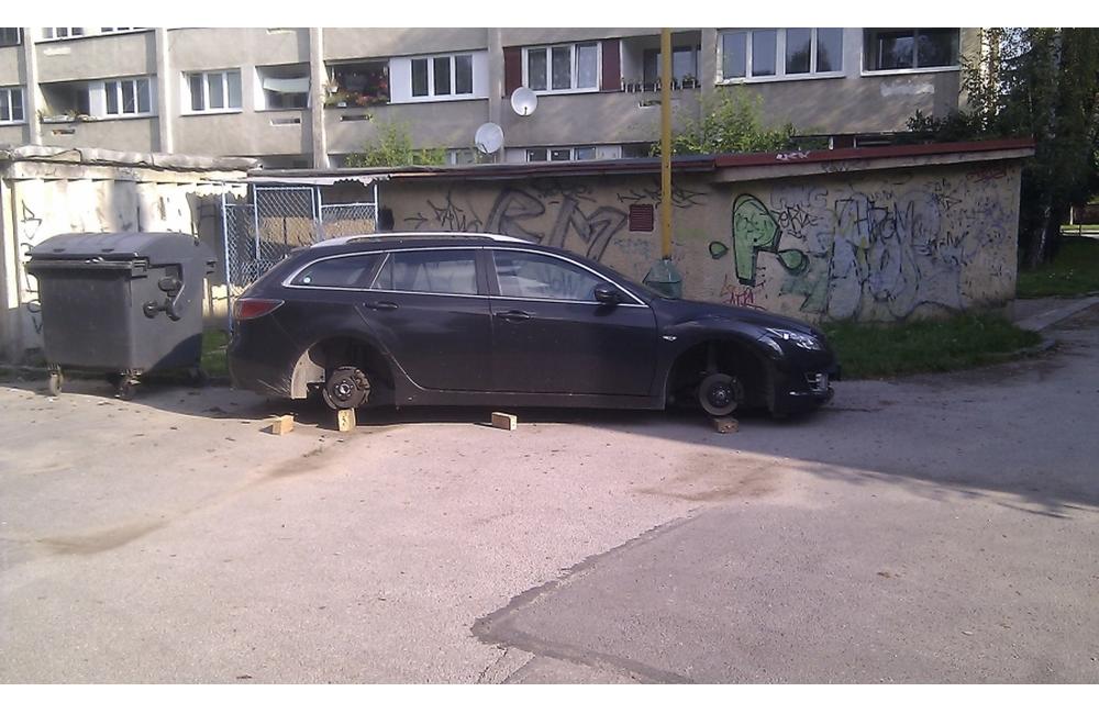 Ďalšia krádež kolies z áut v Žiline, foto 1