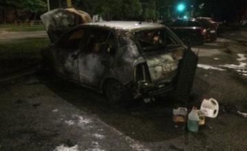 Požiar osobného auta - Hliny 12.6.2017