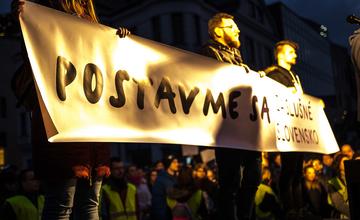 FOTO: Pochod Postavme sa za slušné Slovensko v Žiline 9. marec 2018