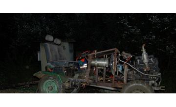 FOTO: Zrážka vlaku s traktorom v obci Svrčinovec 20.7.2018