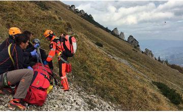 Mladý slovenský turista sa zranil v Malej Fatre 7.10.2018