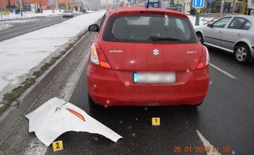 Policajná naháňačka v Žiline 26.1.2019 - poškodené autá