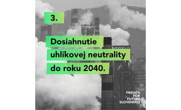 Desatoro požiadaviek Fridays for Future 