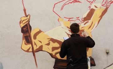 Street-art maľba na sídlisku Solinky v Žiline