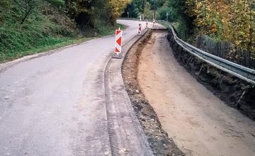 Oprava poškodenej cesty v úseku Semeteš - Turzovka