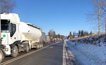 Štrajk autodopravcov na Orave 8.1.2020