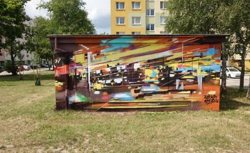 FOTO: Na Solinkách pribudol ďalší streetart, skrášlil fasády trafostanice pri zastávke Jaseňová