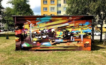 FOTO: Na Solinkách pribudol ďalší streetart, skrášlil fasády trafostanice pri zastávke Jaseňová